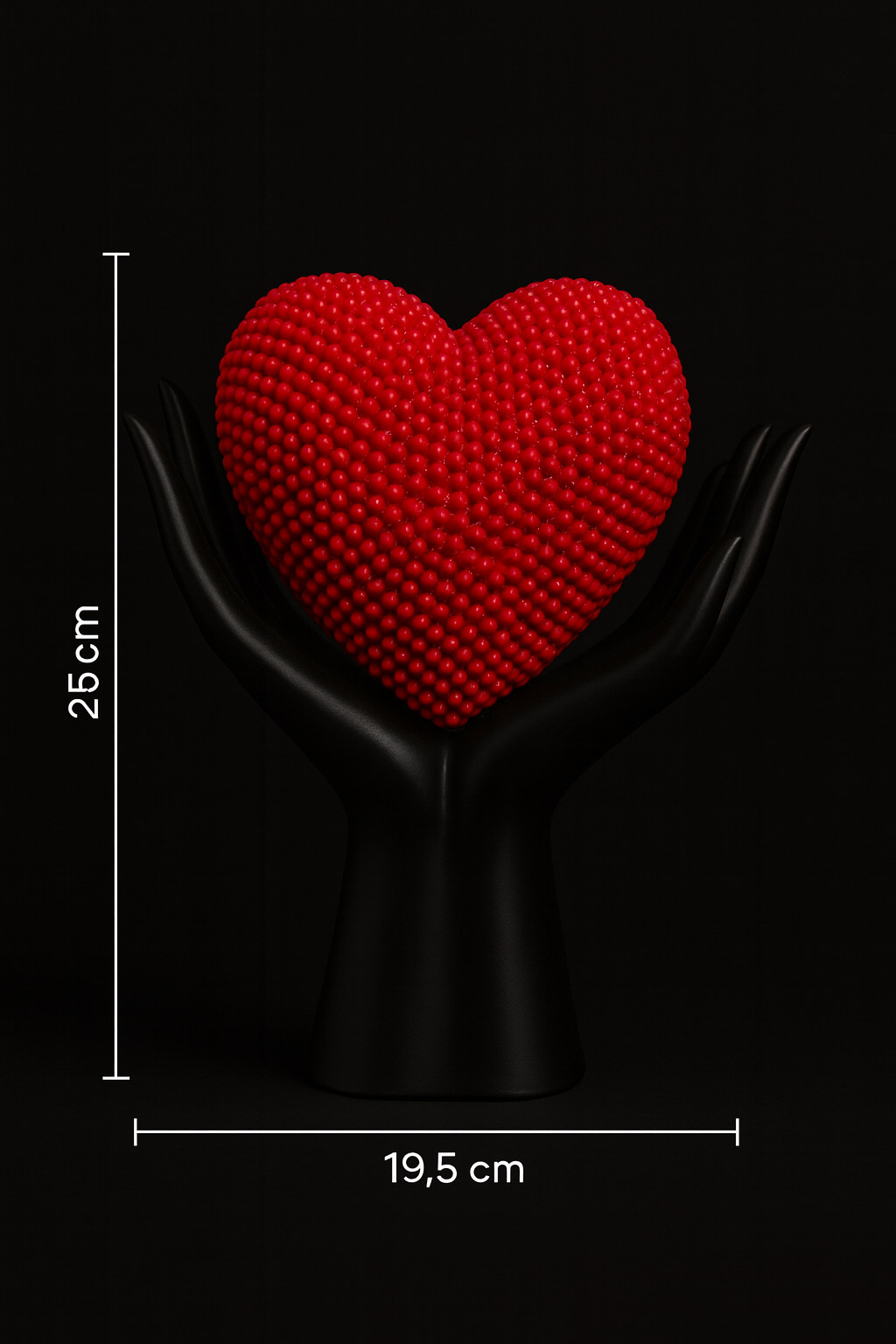 Mani Nere con Cuore Rosso